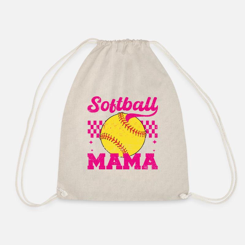 Softballll Mama Verzweifelt Muttertag Mama - Turnbeutel - Natur