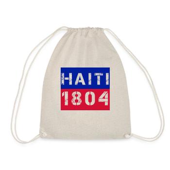 HAITI 1804 FONT IN COLORS OF THE NATIONAL FLAG - Drawstring Bag - nature - Front
