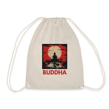 Buddha, Buddhist, Namaste, Meditation, Buddhismus - Turnbeutel - Natur - Vorne