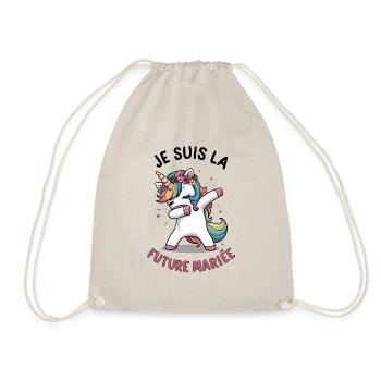 Je Suis La Future Mariée Mariage Femme Licorne - Sac de sport léger - nature - Devant