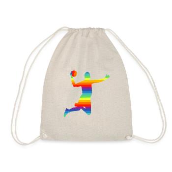 Handball colorful handball jersey - Drawstring Bag - nature - Front