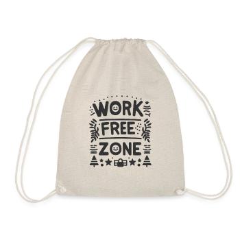 Work-Free Zone - Drawstring Bag - nature - Front