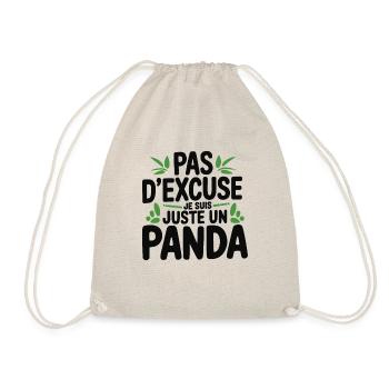 Pas D'Excuse Je Suis Juste Un Panda Drôle Animal - Sac de sport léger - nature - Devant