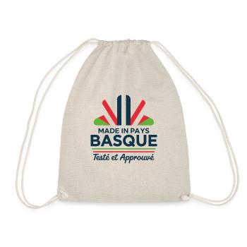Made in the Basque Country tested and approved - Drawstring Bag - nature - Front