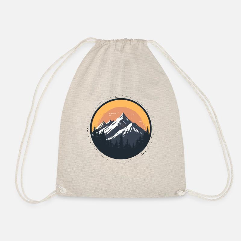 Berge und Wald, ein Wander Design - Turnbeutel - Natur