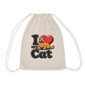 CAT LOVE - Drawstring Bag - nature - Front