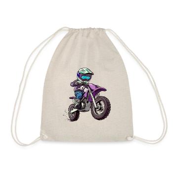 Motocross and dirt bike for kids - Drawstring Bag - nature - Front