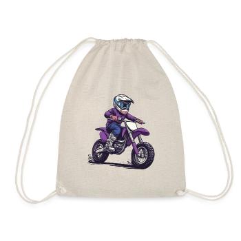 Motocross and dirt bike for kids - Drawstring Bag - nature - Front