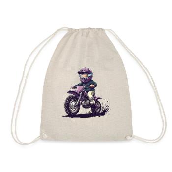 Motocross and dirt bike for kids - Drawstring Bag - nature - Front