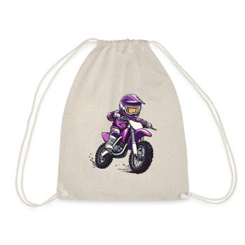 Motocross and dirt bike for kids - Drawstring Bag - nature - Front