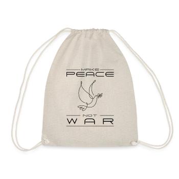 Make Peace Not War Minimalist Art - Drawstring Bag - nature - Front
