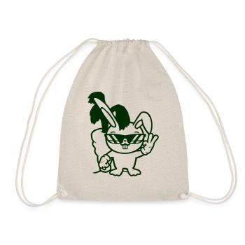 Bunny Big Huge Carrot Carrot Sunglasses Cool - Drawstring Bag - nature - Front