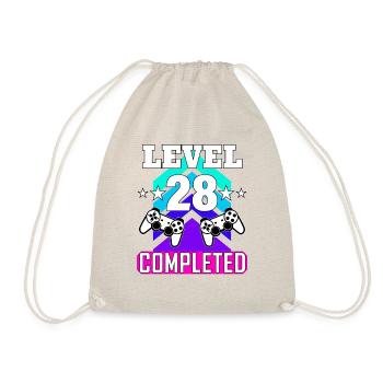 gaming birthday haha how funny - Drawstring Bag - nature - Front