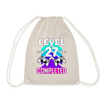gaming birthday haha like - Drawstring Bag - nature - Front