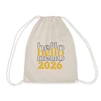 Hello 2026 Neues Jahr Neujahr Silvester Outfit - Turnbeutel - Natur - Vorne