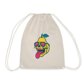 poire crâne drôle squelette végétalien Jolly Roger - Sac de sport léger - nature - Devant