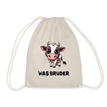 Was Bruder. Lustiger Meme Spruch - Turnbeutel - Natur - Vorne