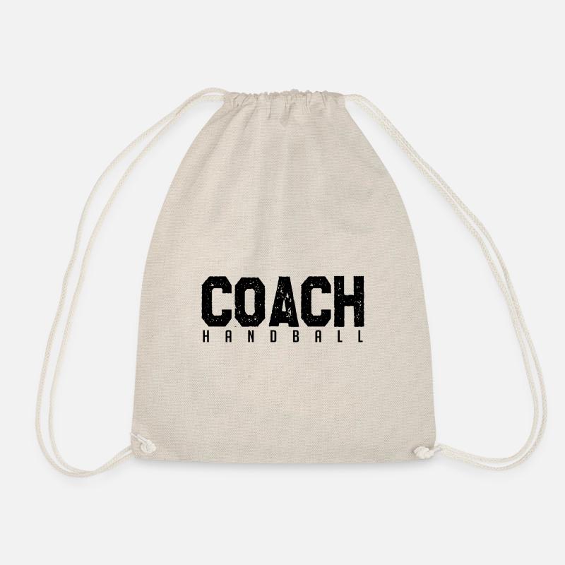 Handball coach. Handball coach. coach. - Drawstring Bag - nature