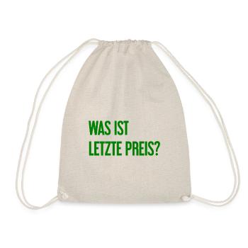 Was ist letzte Preis? - Turnbeutel - Natur - Vorne