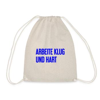 Work Smart And Hard – Success Motto For Doers - Drawstring Bag - nature - Front