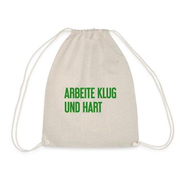 Work Smart And Hard – Success Motto For Doers - Drawstring Bag - nature - Front