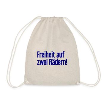 Freedom on Two Wheels - Cyclist Design - Drawstring Bag - nature - Front