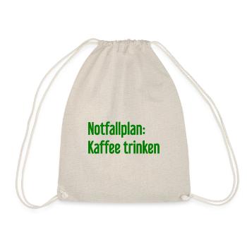 Kaffee-Notfallplan - Turnbeutel - Natur - Vorne
