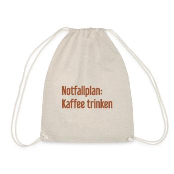 Kaffee-Notfallplan - Turnbeutel - Natur - Vorne