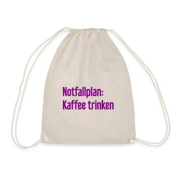 Kaffee-Notfallplan - Turnbeutel - Natur - Vorne