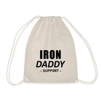 IRON DADDY SUPPORT BLACK - Drawstring Bag - nature - Front