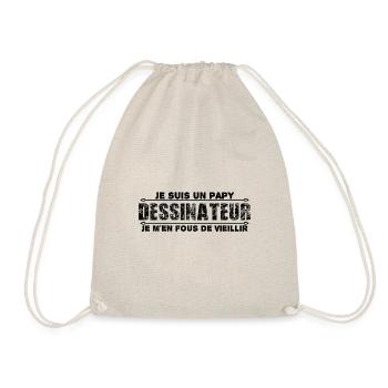 Je suis Un Papy dessinateur. - Sac de sport léger - nature - Devant