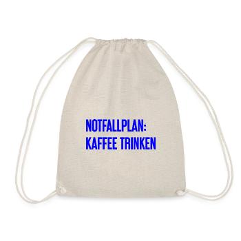 Kaffee-Notfallplan - Turnbeutel - Natur - Vorne