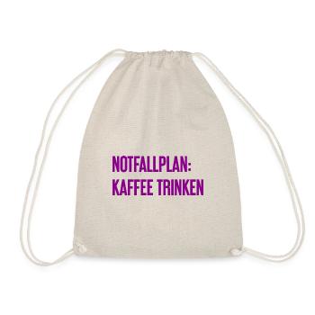 Kaffee-Notfallplan - Turnbeutel - Natur - Vorne
