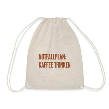 Kaffee-Notfallplan - Turnbeutel - Natur - Vorne