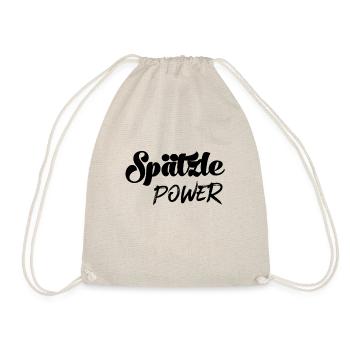 Spätzle Power Schwabe Schwäbisch Schwaben Sprüche - Turnbeutel - Natur - Vorne
