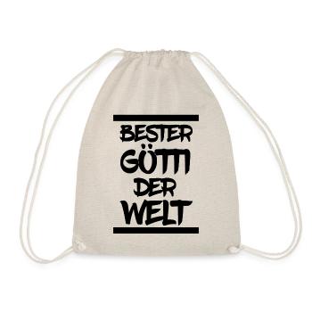 Bester Götti der Welt Patenonkel fragen Schweiz - Turnbeutel - Natur - Vorne