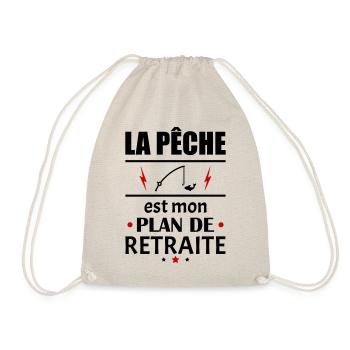 La pêche est mon plan de retraite, humour, noël - Sac de sport léger - nature - Devant