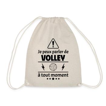 Je peux parler de volley,volleyeur,volleyeuse,noël - Sac de sport léger - nature - Devant