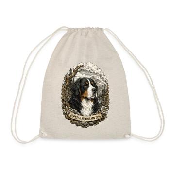 Style Bernese Mountain Dog Vintage avec un paysage montagneux - Sac de sport léger - nature - Devant