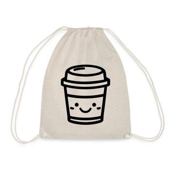 Kaffeebecher - Turnbeutel - Natur - Vorne