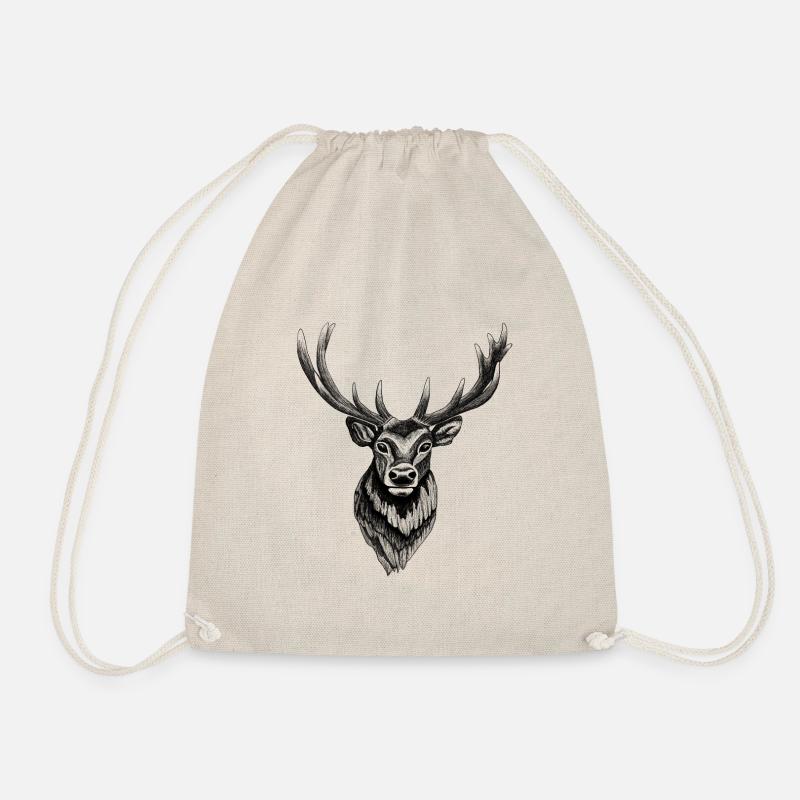 deer - Drawstring Bag - nature