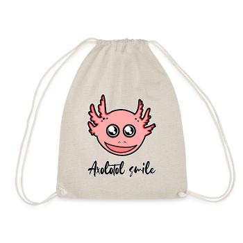 Axolotl Smile - Happy Axolotl - Drawstring Bag - nature - Front