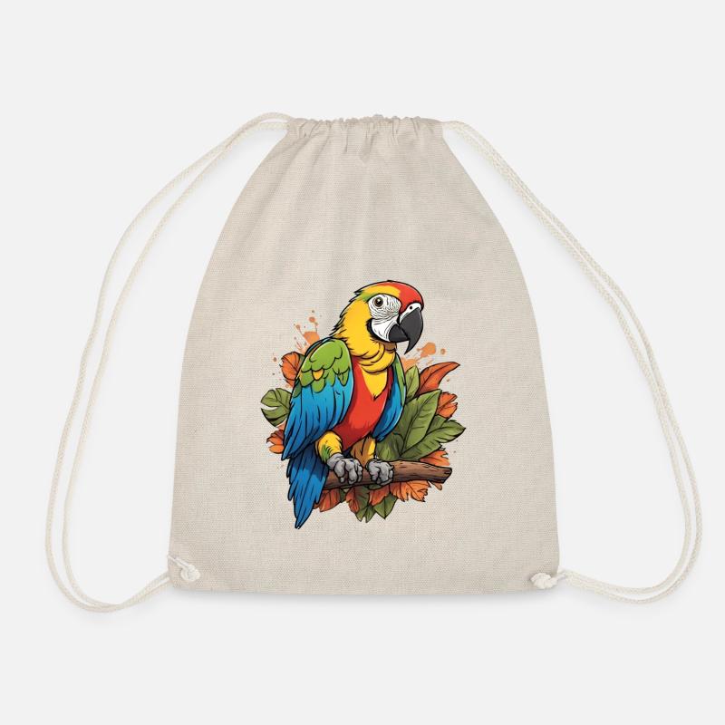 Colorful parrot - Drawstring Bag - nature