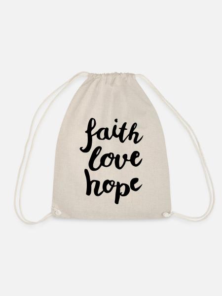 faith love hope - Turnbeutel - Natur