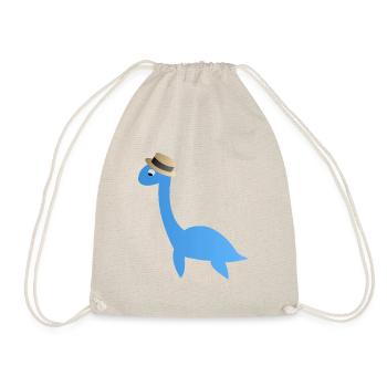 Dinosaur hat child kids dino - Drawstring Bag - nature - Front