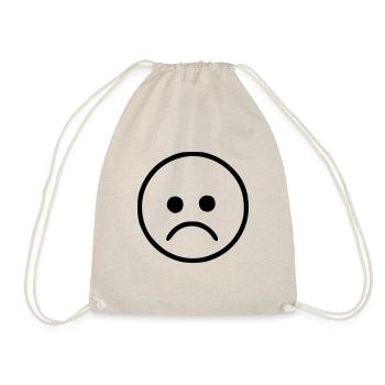 Emoji sketch noir triste - Sac de sport léger - nature - Devant