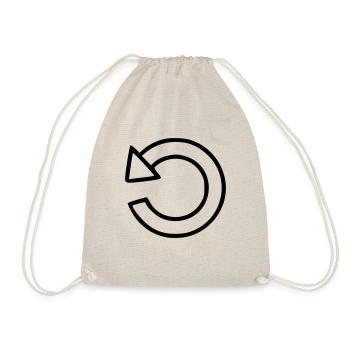 Arrow drawing sketch black - Drawstring Bag - nature - Front