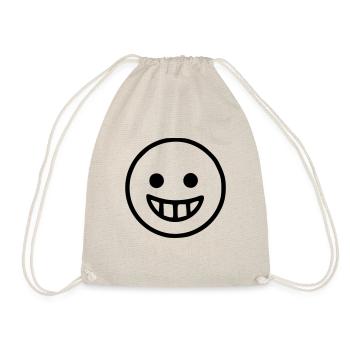 Emoji Skizze glücklich schwarz - Sac de sport léger - nature - Devant