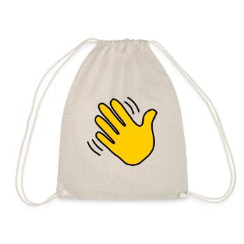 Emoji Main Agitant La couleur de l’esquisse - Sac de sport léger - nature - Devant