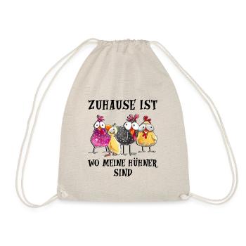 zuhause ist wo meine Hühner sind - Turnbeutel - Natur - Vorne